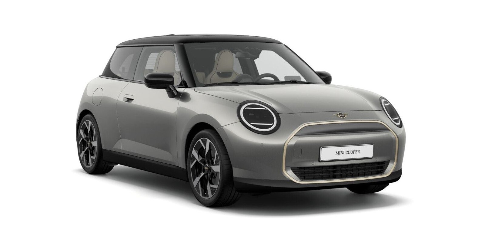 MINI Cooper E in Silber von vorne MINI Cooper E in Silber von vorne