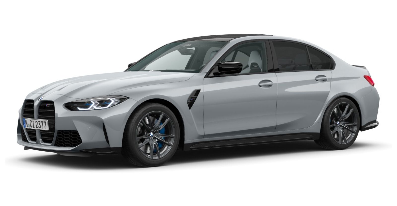 BMW M3 Competition Limousine in Grau von vorne BMW M3 Competition Limousine in Grau von vorne