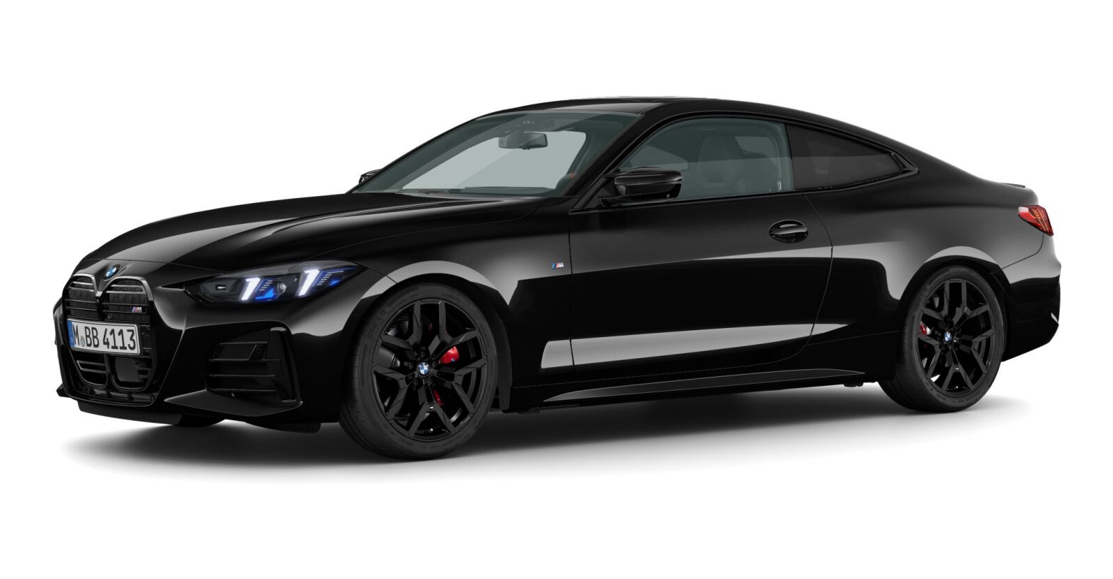 BMW M440i xDrive Coupé in Schwarz von vorne BMW M440i xDrive Coupé in Schwarz von vorne