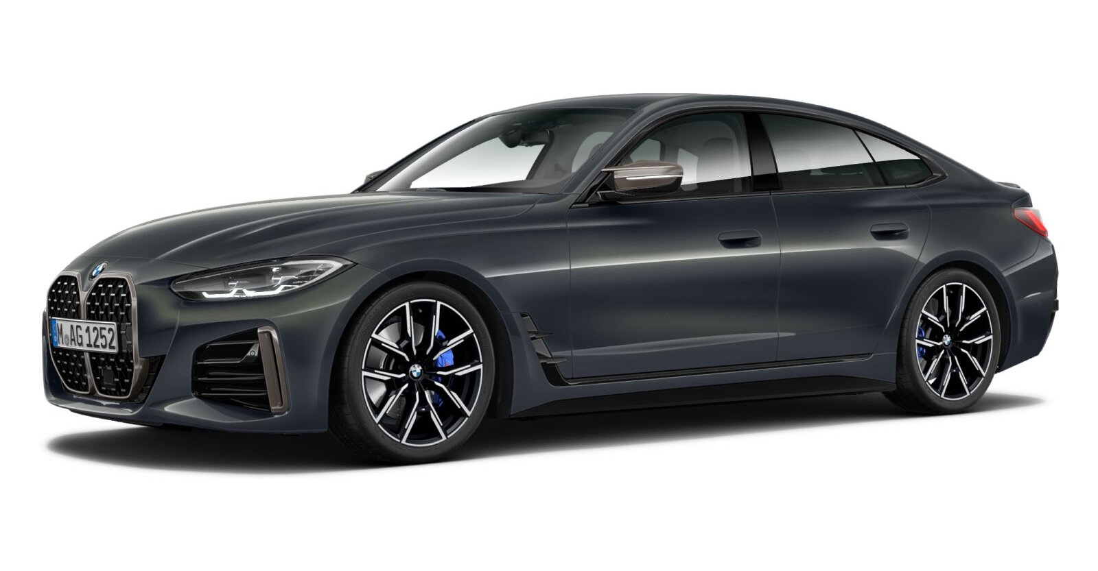 BMW M440i xDrive Gran Coupé in Grau von vorne
