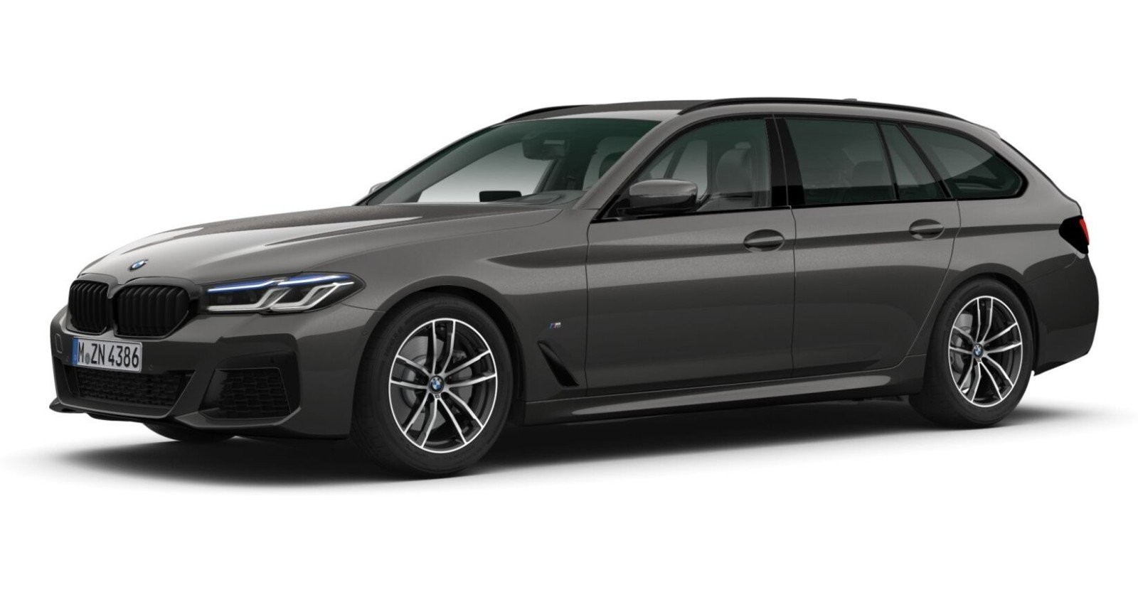 BMW 520d Touring in Grau von vorne BMW 520d Touring in Grau von vorne
