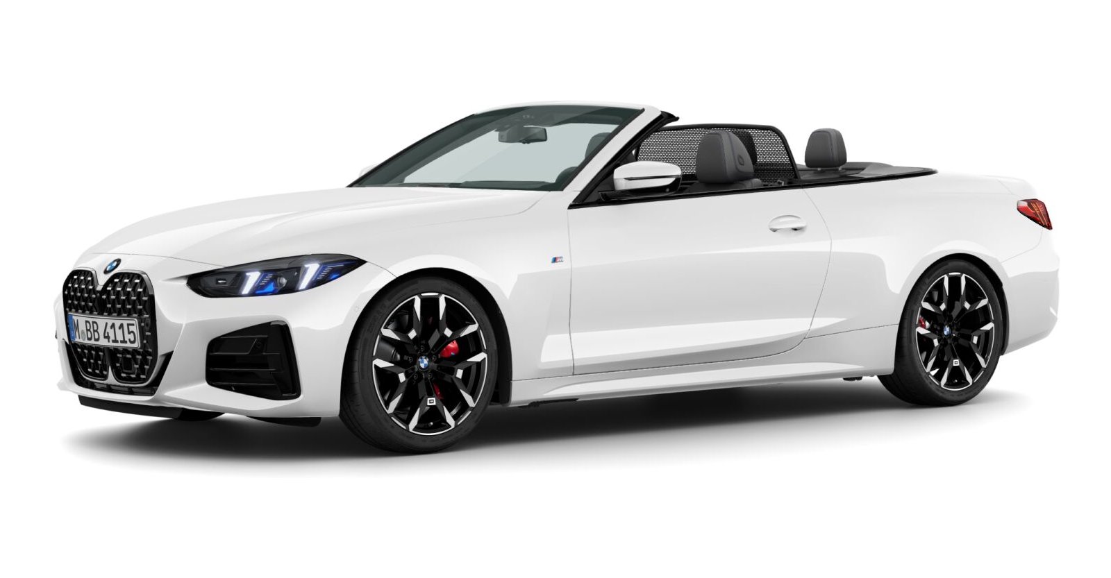 BMW 420i Cabrio in Weiß von vorne