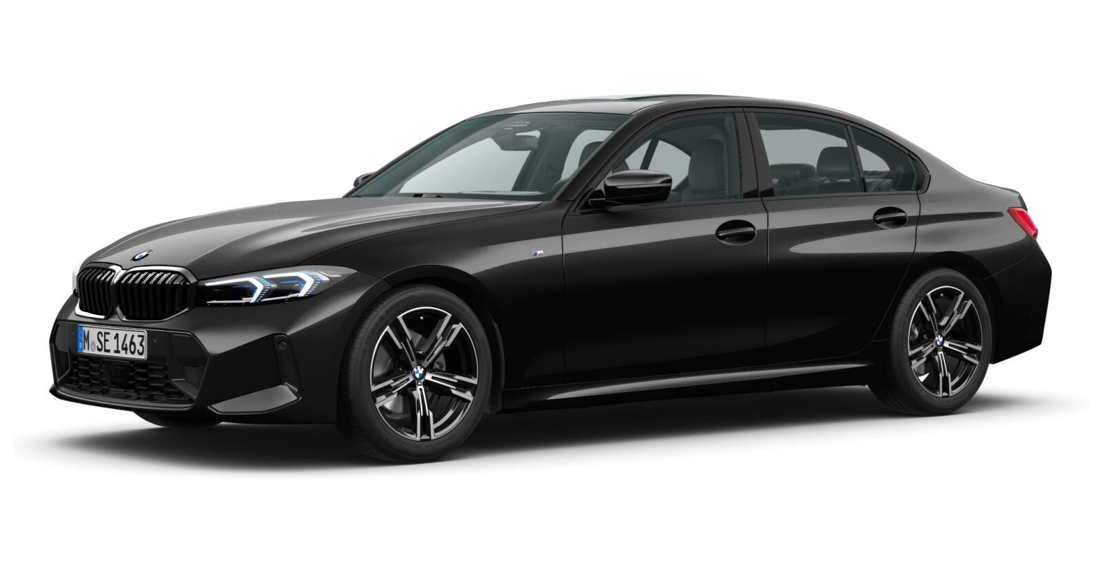 BMW 320i xDrive Limousine in Schwarz von vorne