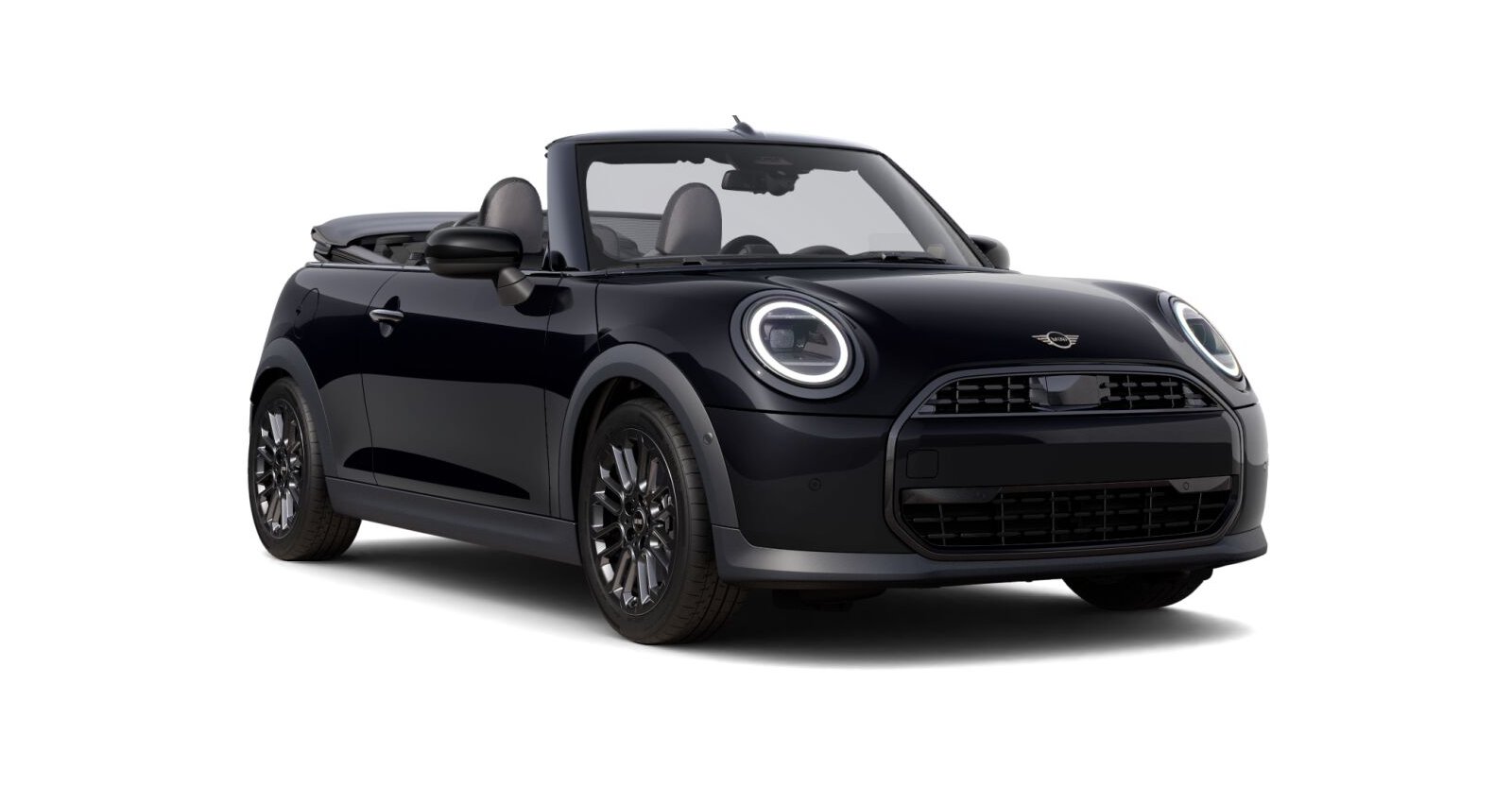MINI Cooper C Cabrio in Schwarz von vorne