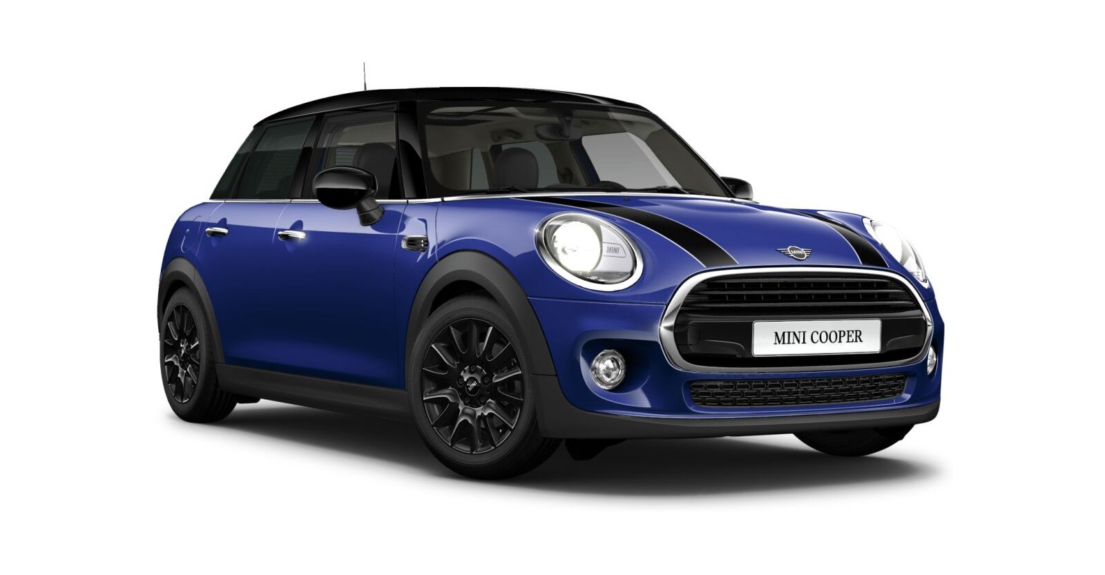 MINI Cooper 5-Türer in Blau von vorne