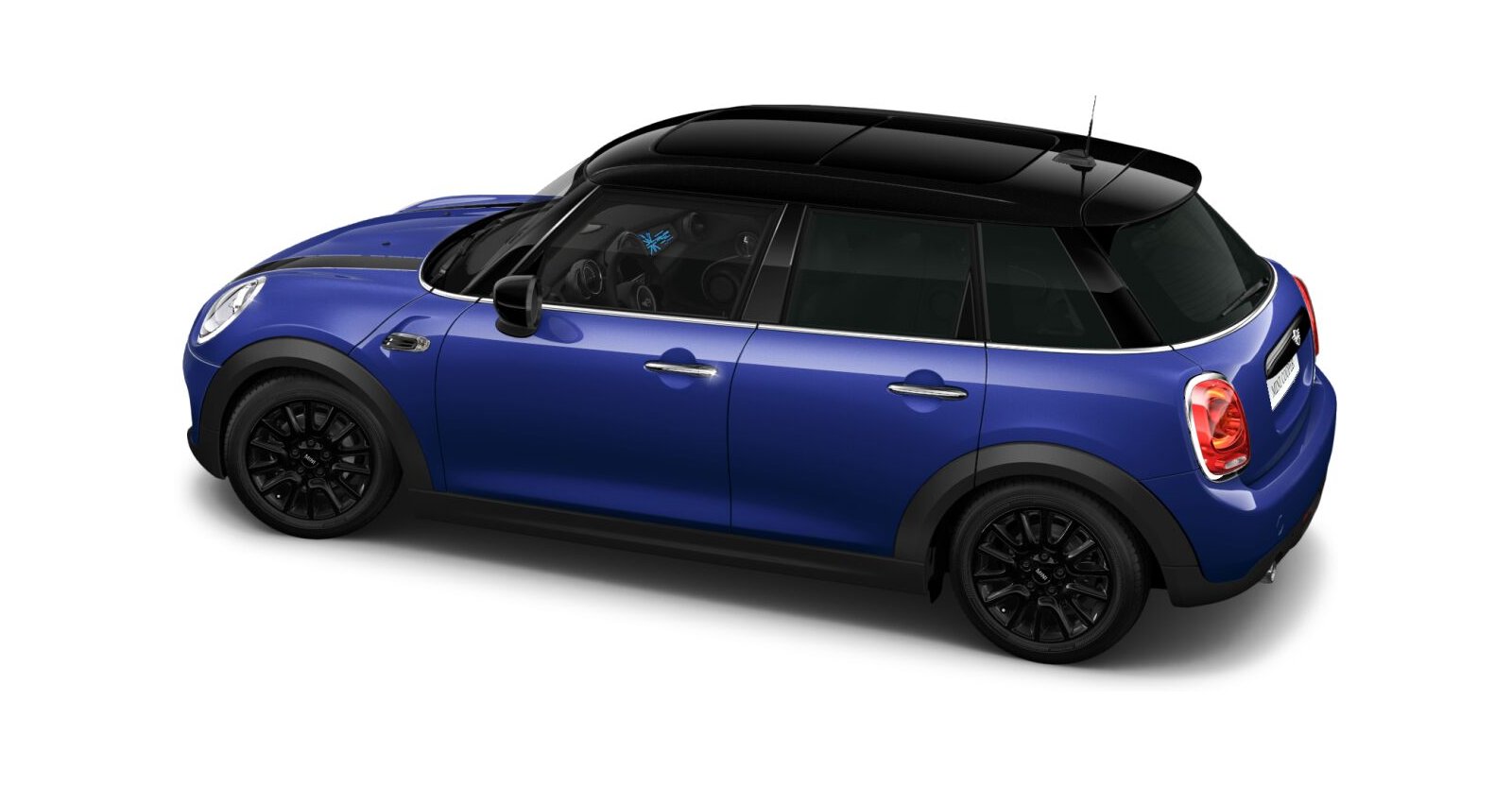 MINI MINI 5-Türer in Blau von hinten