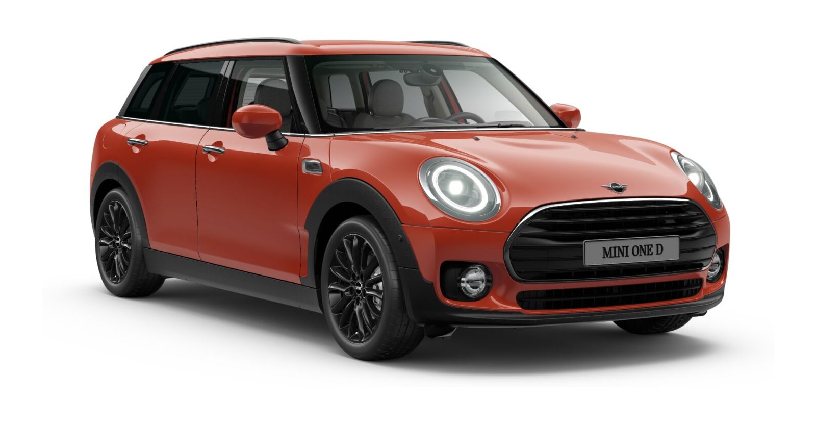 MINI One D Clubman in Rot von vorne MINI One D Clubman in Rot von vorne