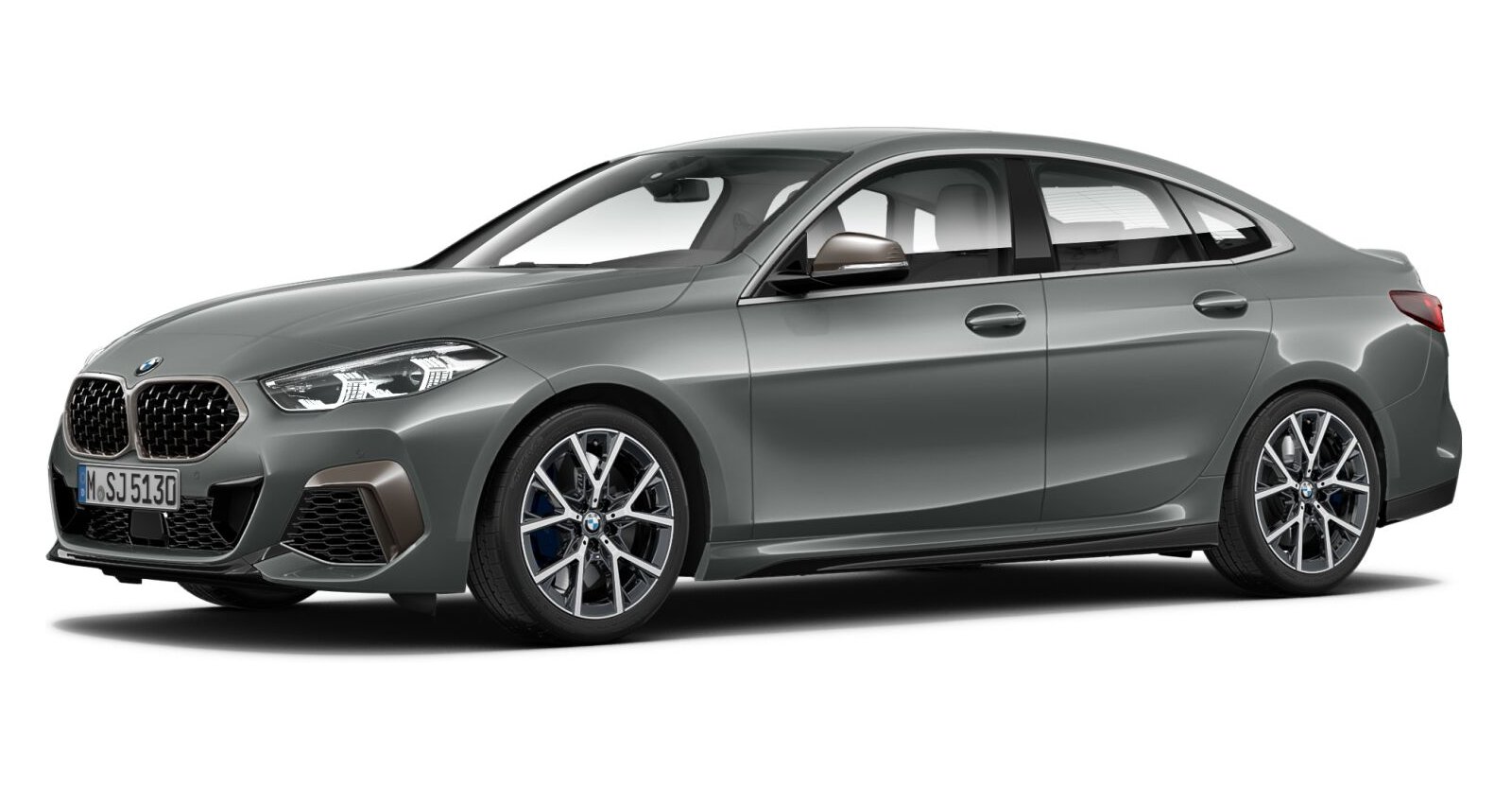 BMW M235i xDrive Gran Coupé in Grau von vorne BMW M235i xDrive Gran Coupé in Grau von vorne