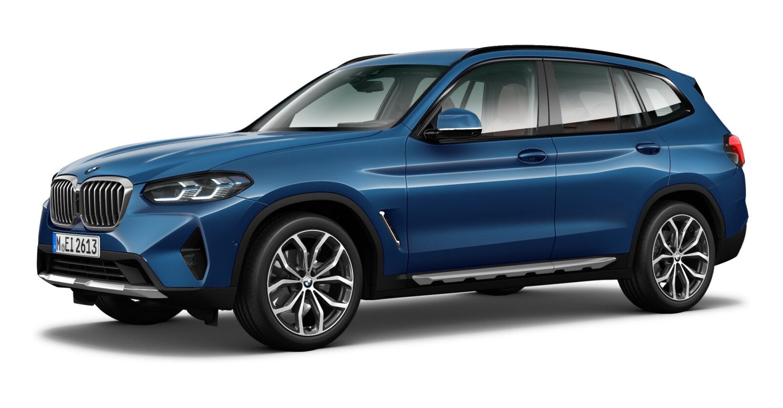 BMW X3 xDrive 20i in Blau von vorne