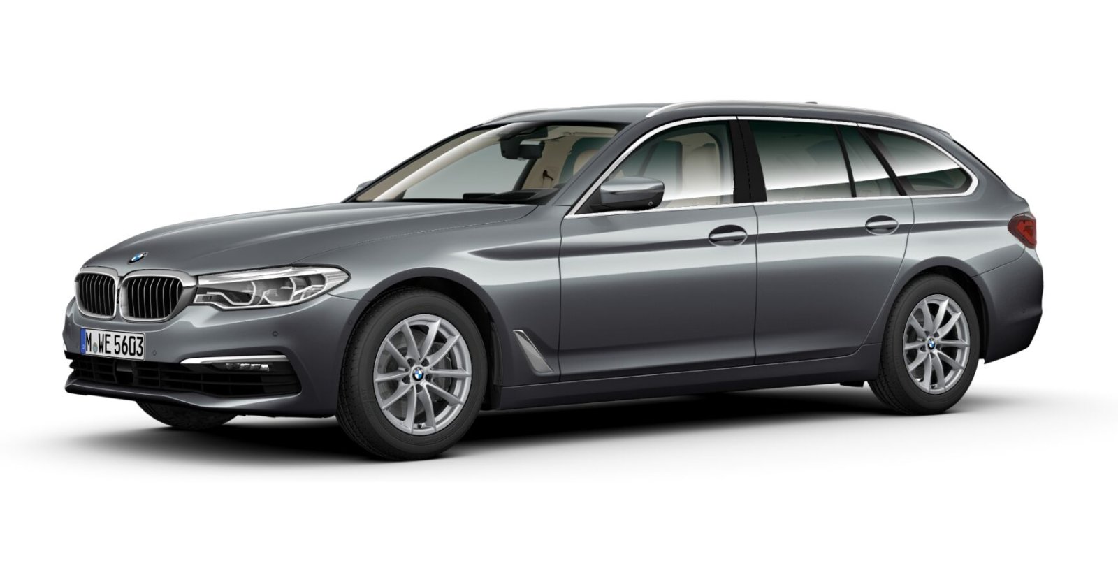 BMW 530d Touring in Grau von vorne BMW 530d Touring in Grau von vorne