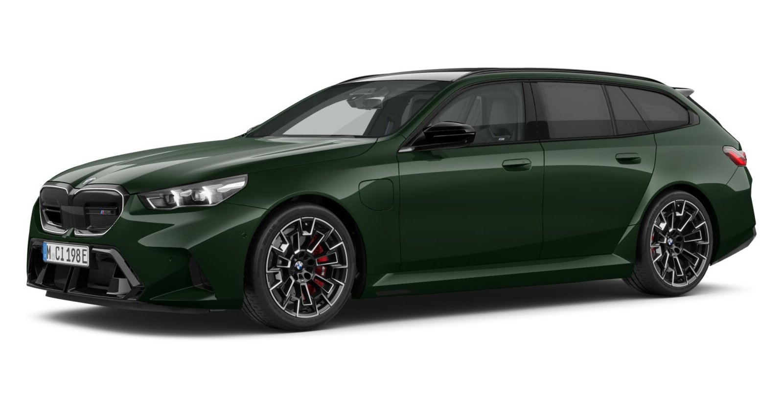 BMW M5 Touring in Grün von vorne