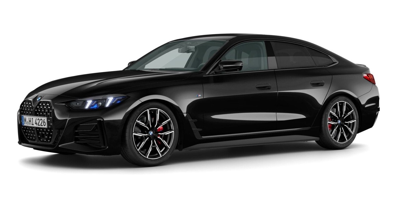 BMW 420d xDrive Gran Coupé in Schwarz von vorne BMW 420d xDrive Gran Coupé in Schwarz von vorne