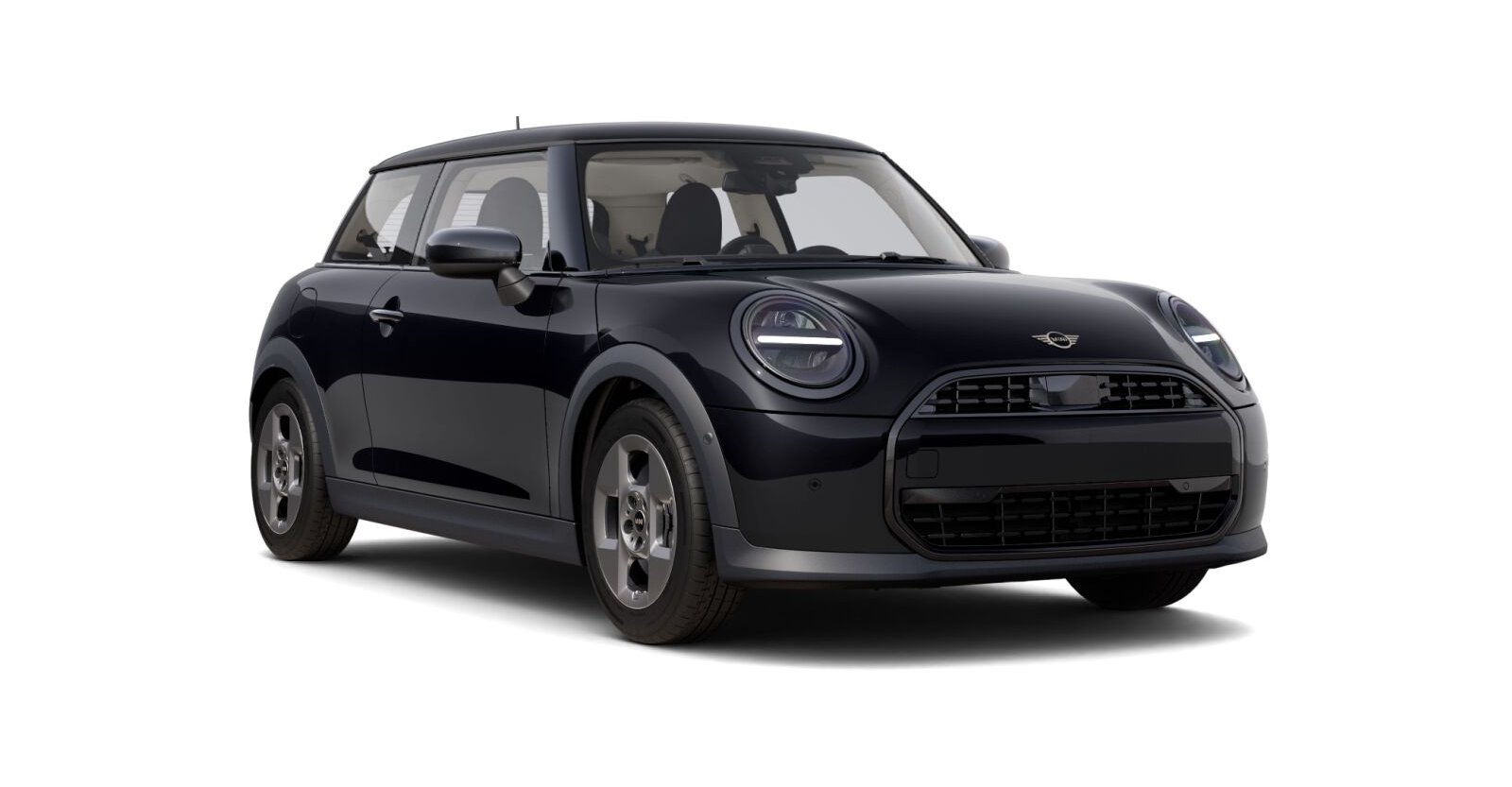 MINI Cooper C in Schwarz von vorne