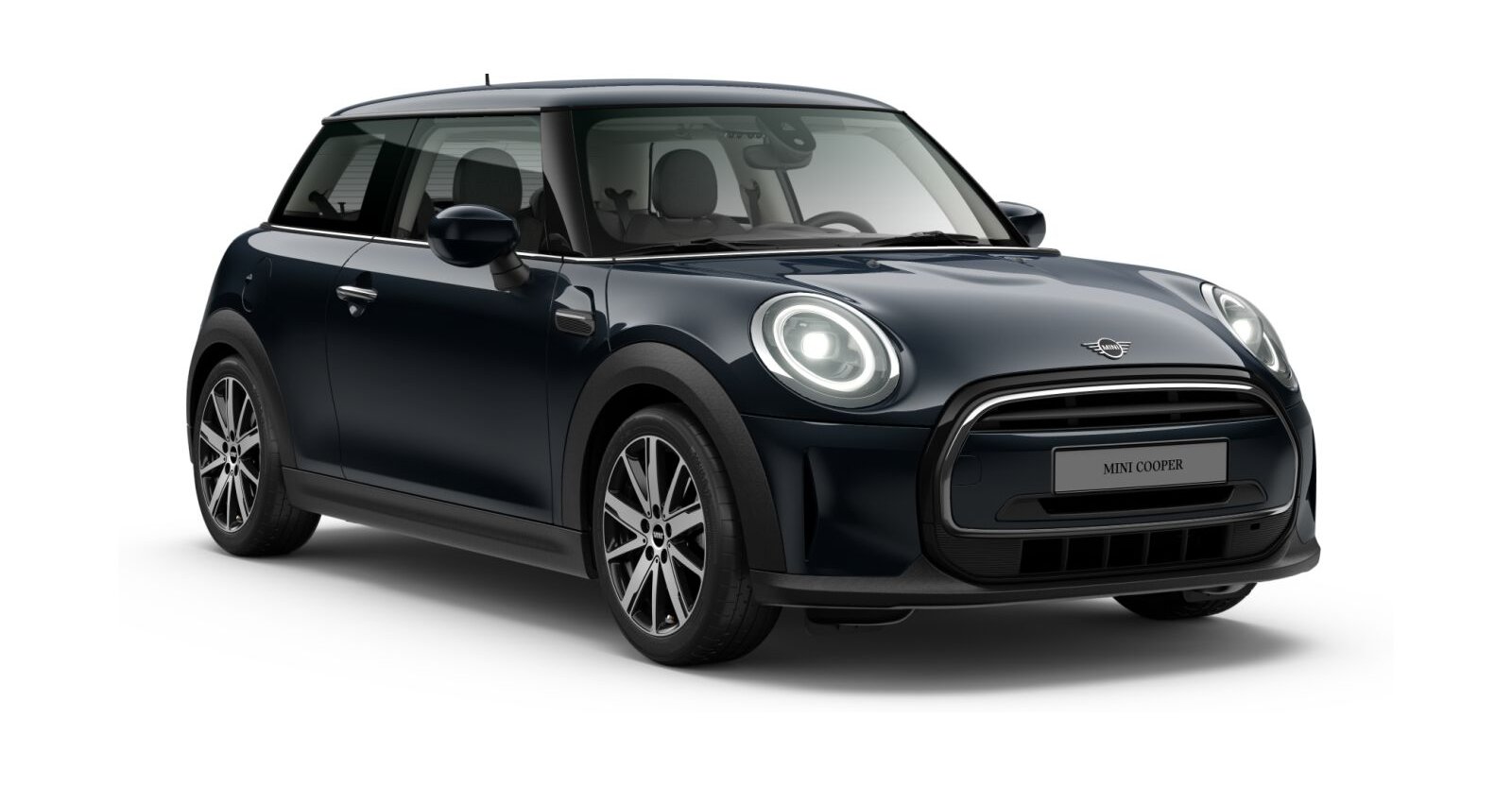 MINI Cooper 3-Türer in Schwarz von vorne MINI Cooper 3-Türer in Schwarz von vorne