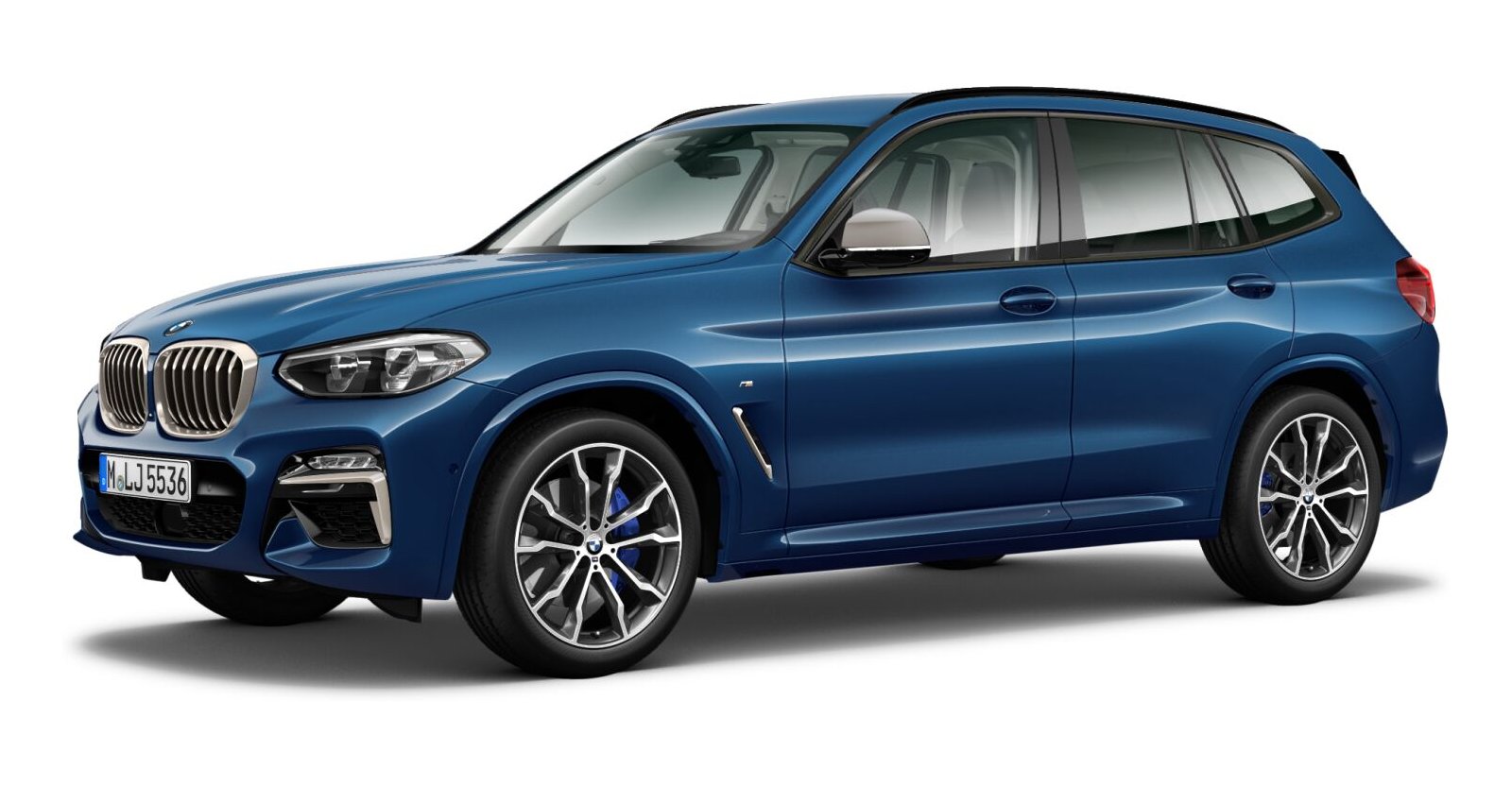 BMW X3 M40i in Blau von vorne BMW X3 M40i in Blau von vorne