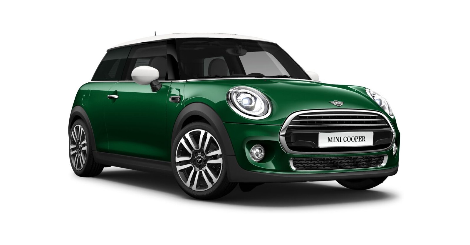 MINI Cooper 3-Türer in Grün von vorne