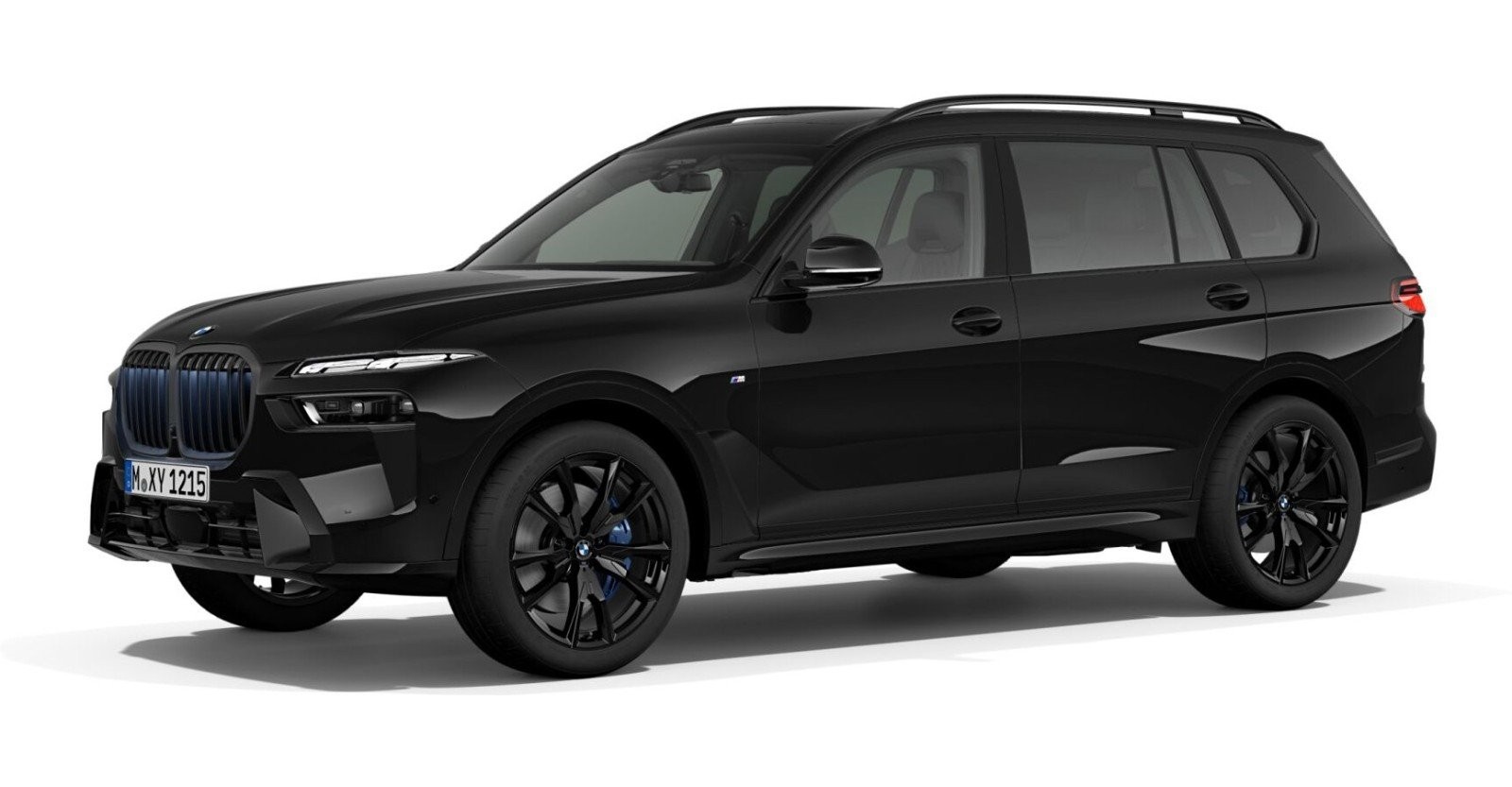 BMW X7 xDrive40d in Schwarz von vorne
