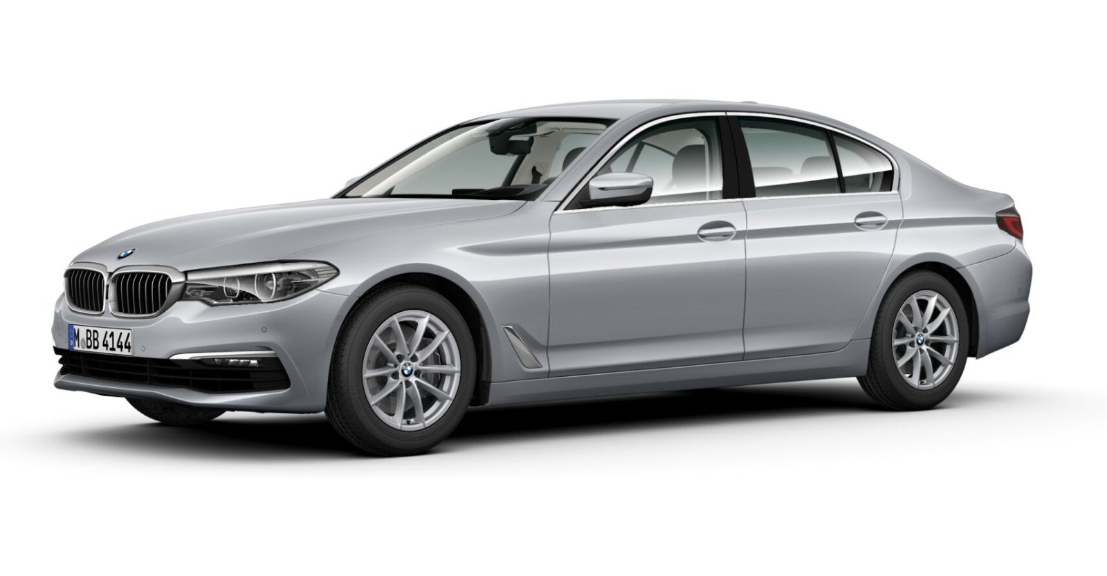 BMW 530i xDrive Limousine in Silber von vorne BMW 530i xDrive Limousine in Silber von vorne