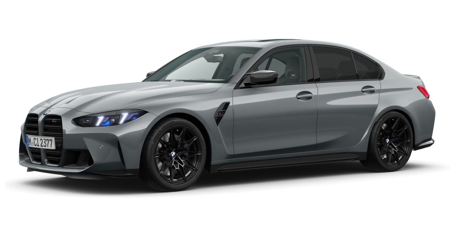 BMW M3 Competition Limousine in Grau von vorne BMW M3 Competition Limousine in Grau von vorne