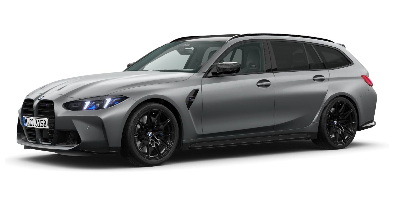 BMW M3 Competition Touring mit M xDrive in Grau von vorne