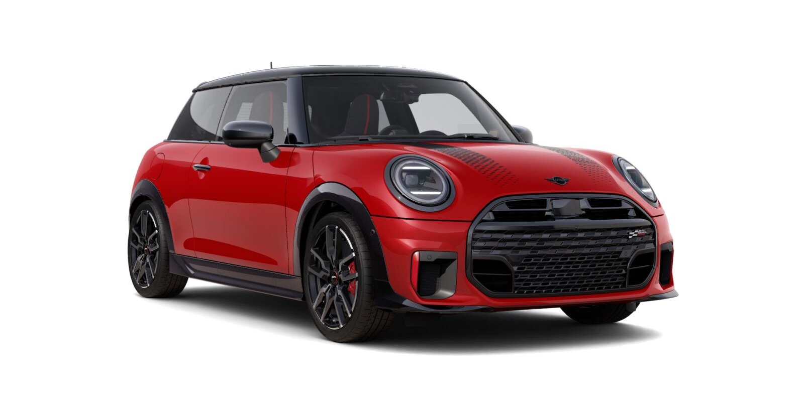 MINI John Cooper Works in Rot von vorne MINI John Cooper Works in Rot von vorne