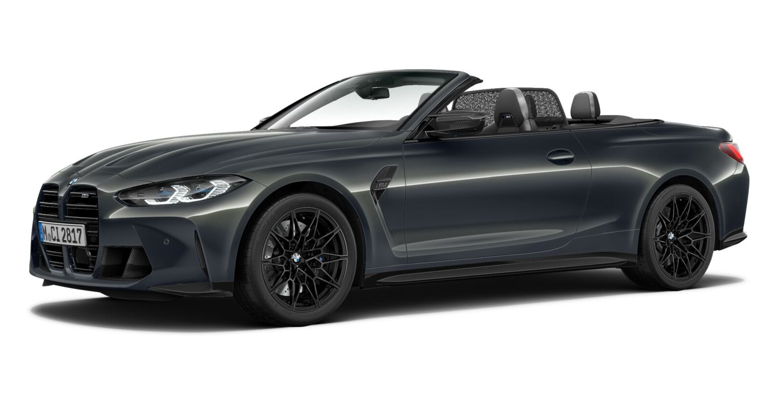 BMW M4 Cabrio Competition mit M xDrive in Grau von vorne