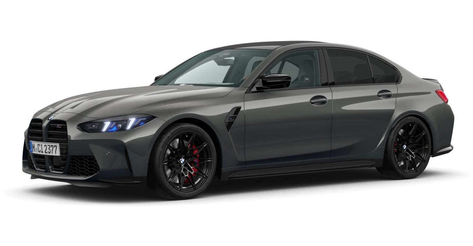 BMW M3 Competition Limousine mit M xDrive in Grau von vorne