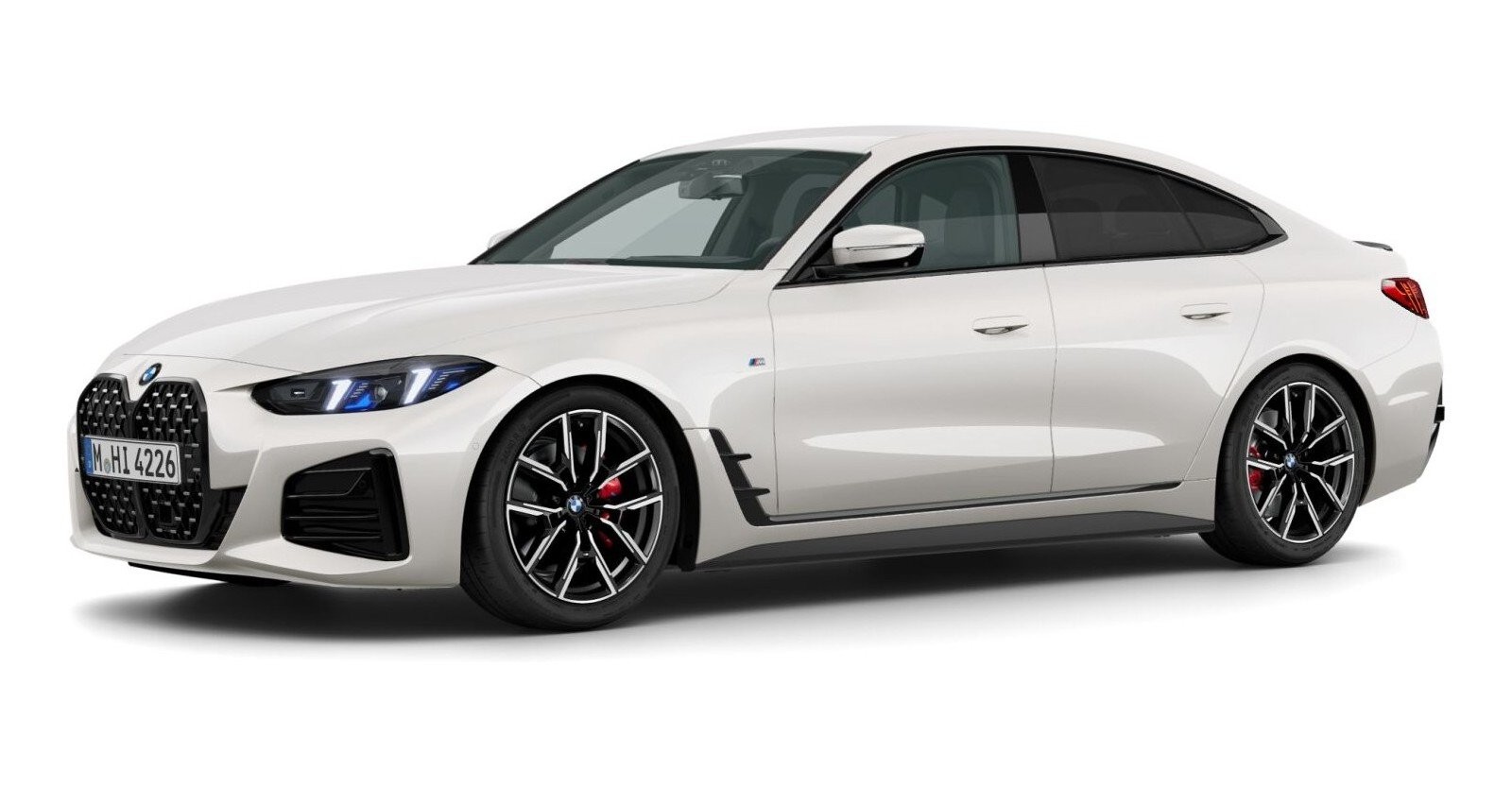 BMW 420d xDrive Gran Coupé in Weiß von vorne