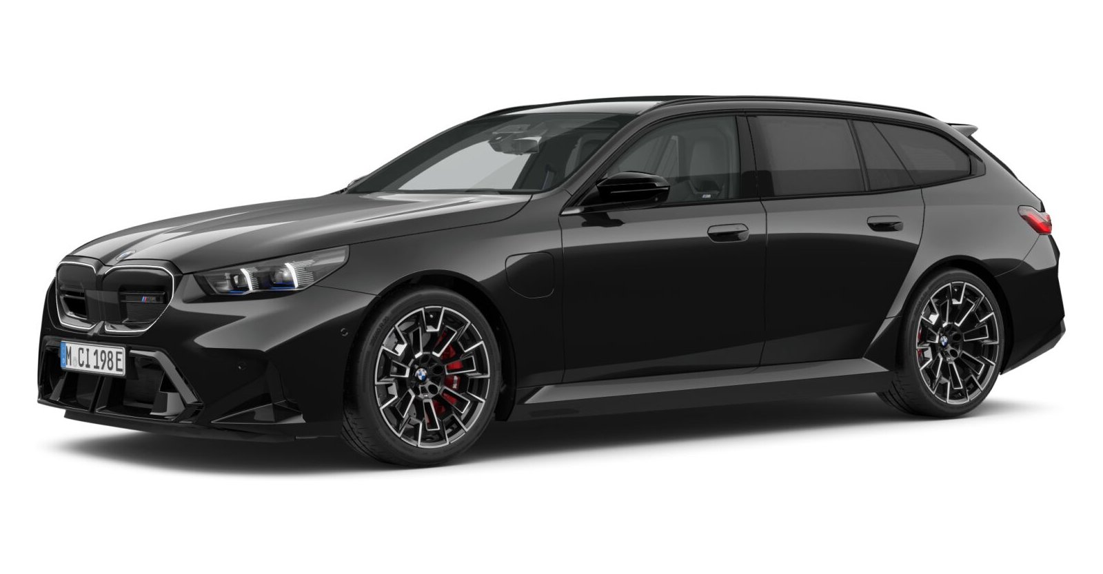 BMW M5 Touring in Schwarz von vorne BMW M5 Touring in Schwarz von vorne