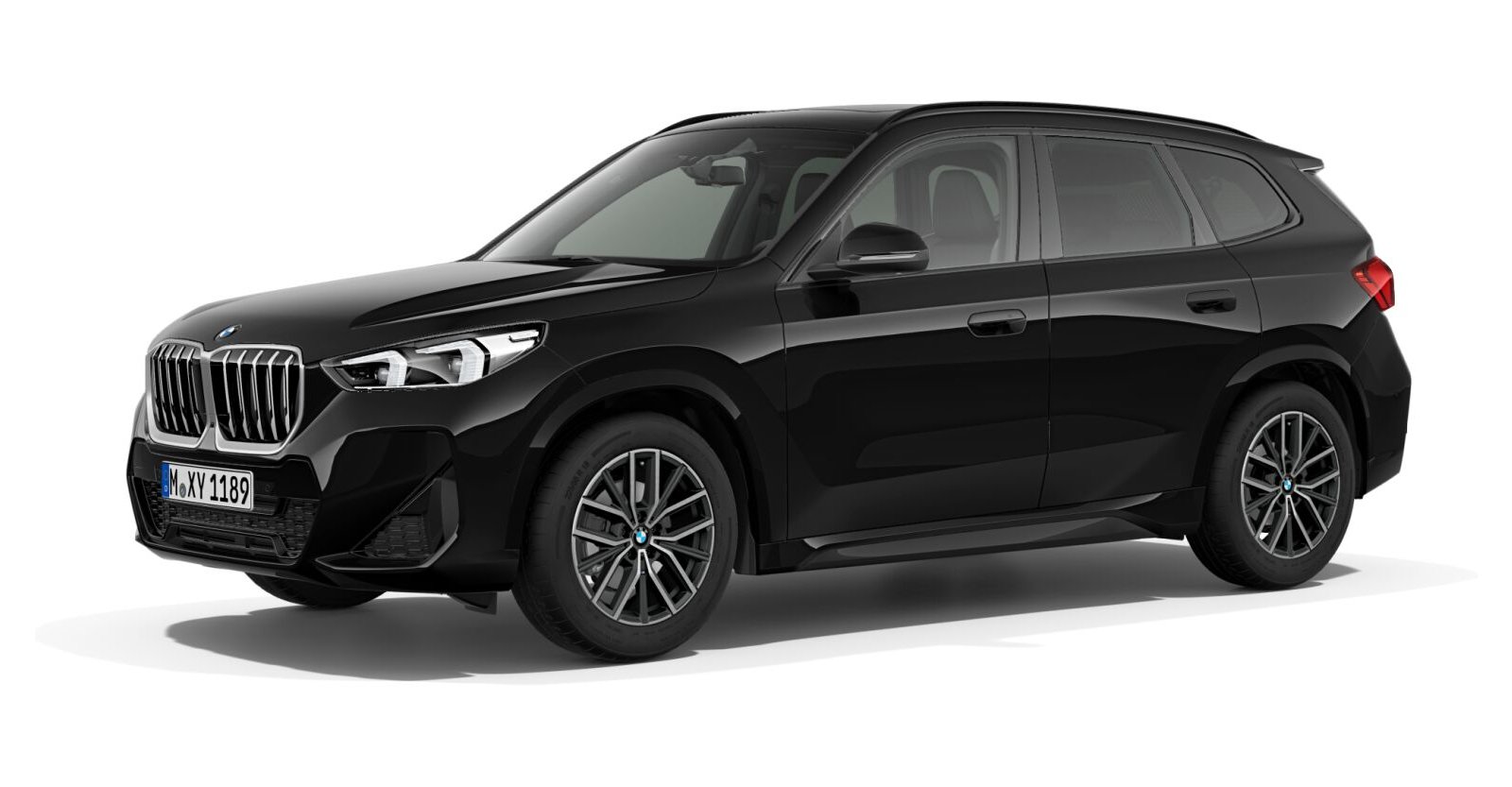 BMW X1 sDrive18i in Schwarz von vorne
