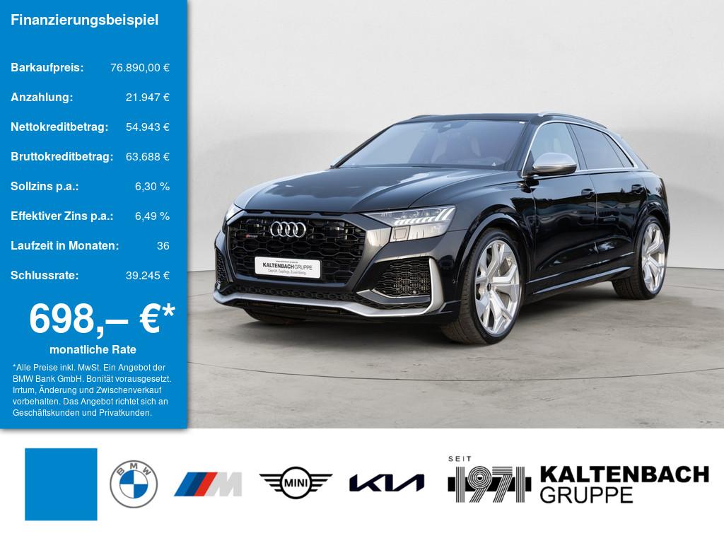 AUDI RS Q8 quattro in Schwarz von vorne AUDI RS Q8 quattro in Schwarz von vorne