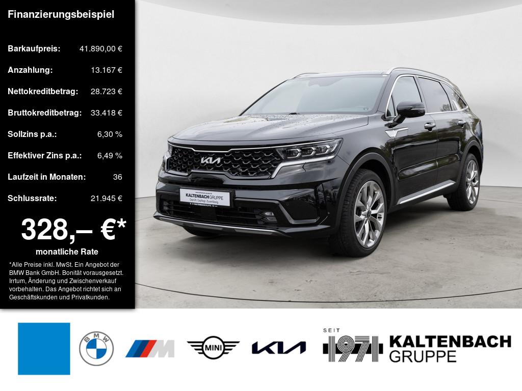 KIA Sorento 2.2 CRDi Spirit 4WD in Schwarz von vorne KIA Sorento 2.2 CRDi Spirit 4WD in Schwarz von vorne