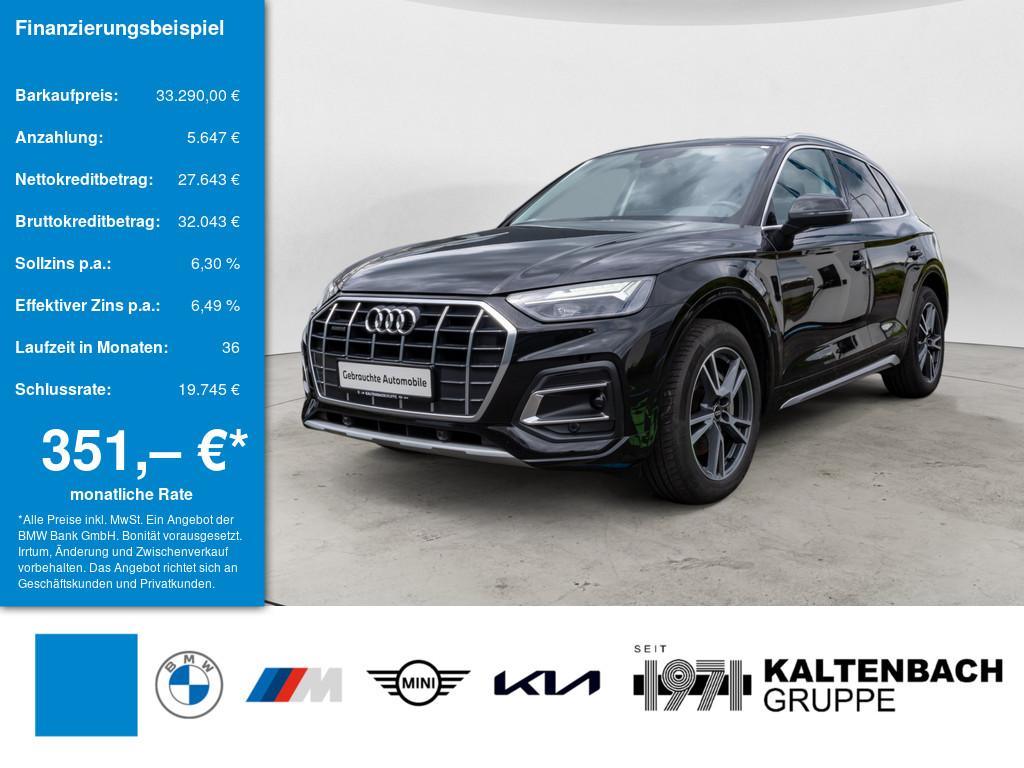 AUDI Q5 50 TDI quattro advanced in Schwarz von vorne AUDI Q5 50 TDI quattro advanced in Schwarz von vorne