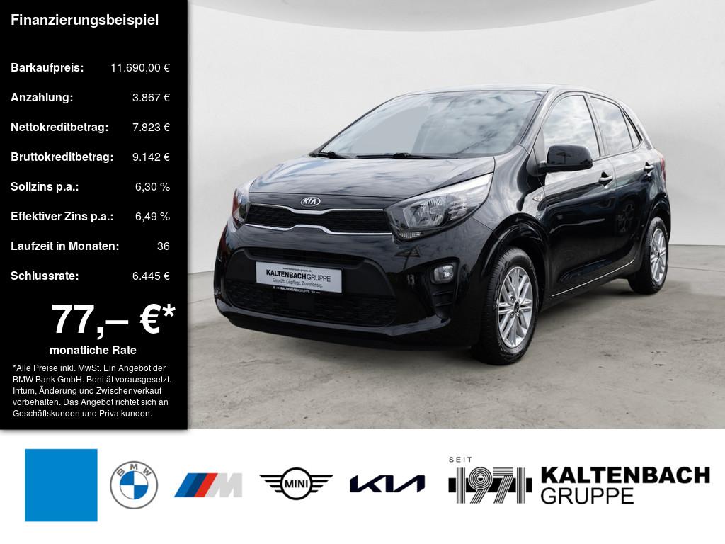 KIA Picanto 1.0 Dream Team Edition in Schwarz von vorne KIA Picanto 1.0 Dream Team Edition in Schwarz von vorne