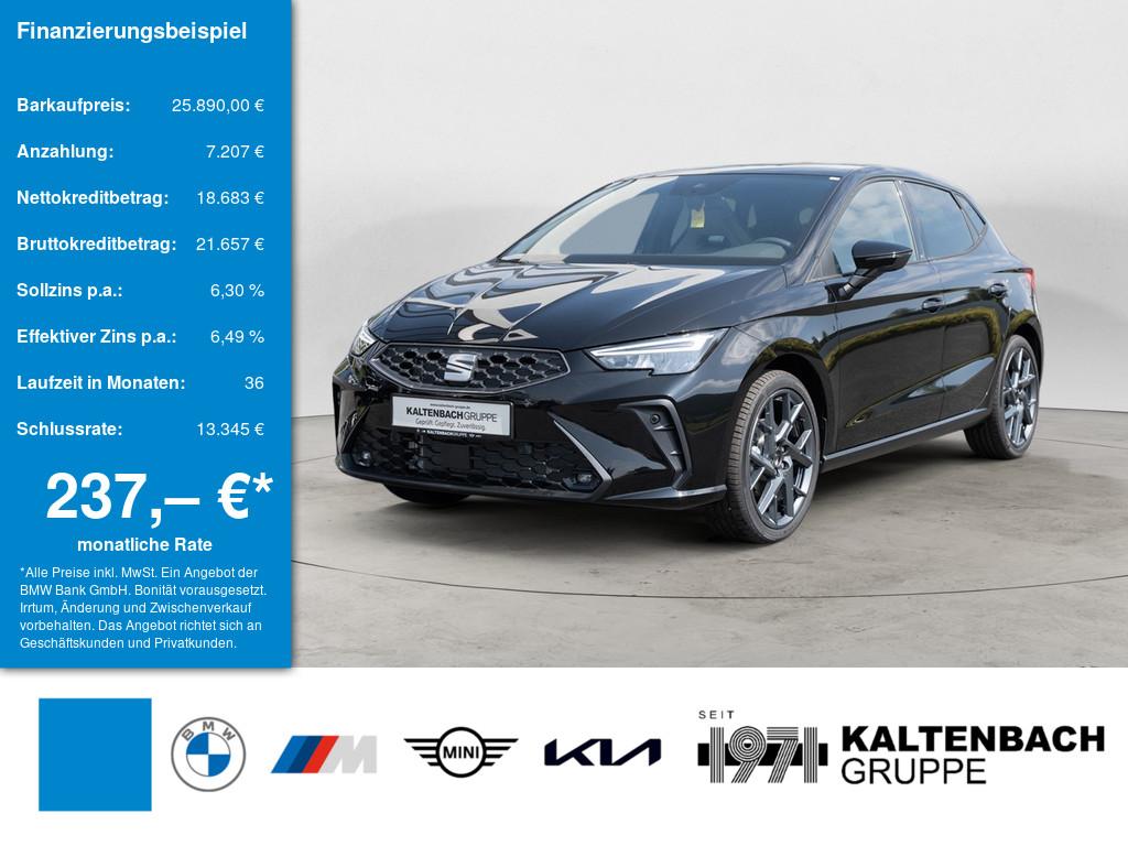 SEAT Ibiza 1.5 TSI FR in Schwarz von vorne