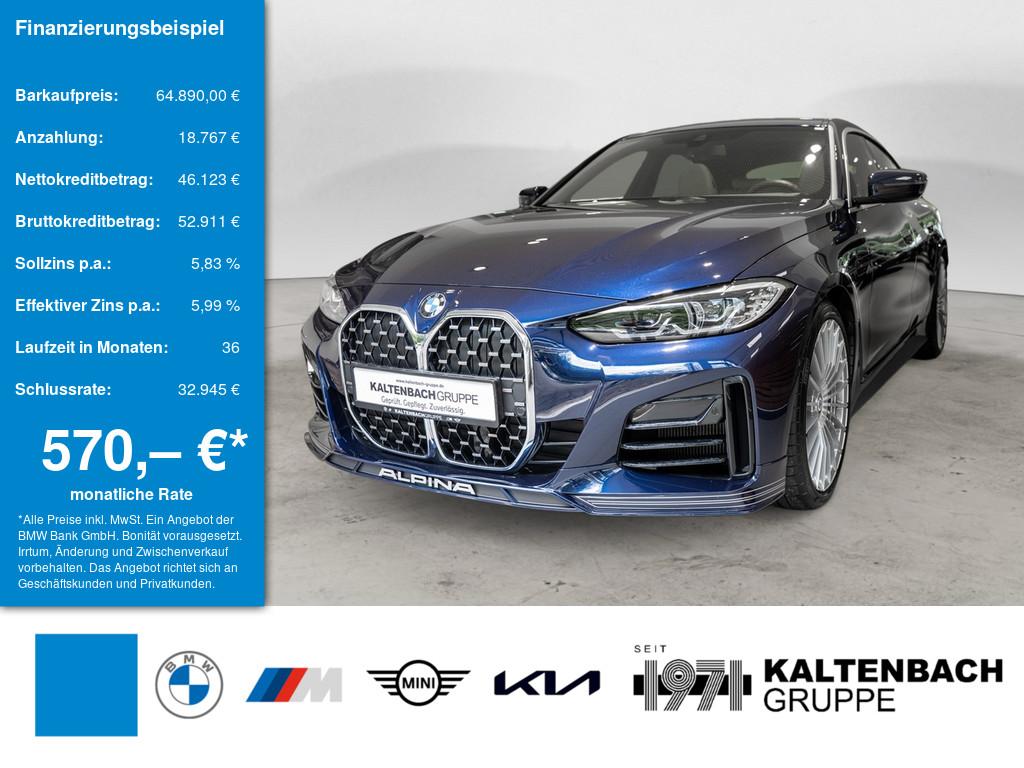 ALPINA D4 S Gran Coupe Allrad in Blau von vorne