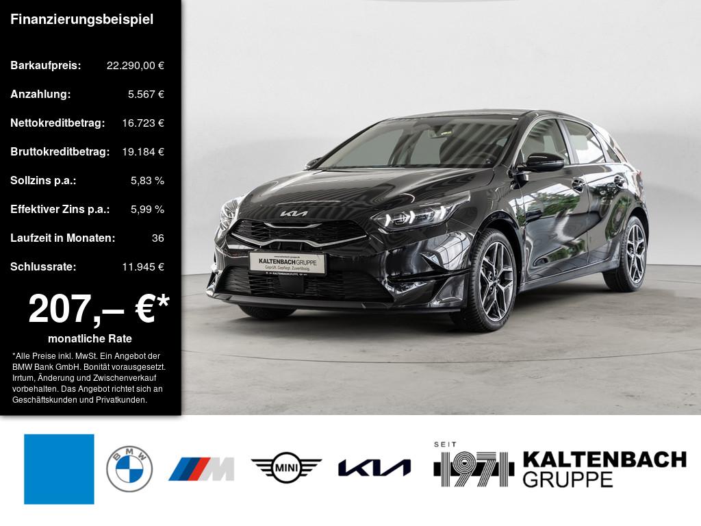 KIA Ceed 1.5 T-GDI Spirit in Schwarz von vorne KIA Ceed 1.5 T-GDI Spirit in Schwarz von vorne