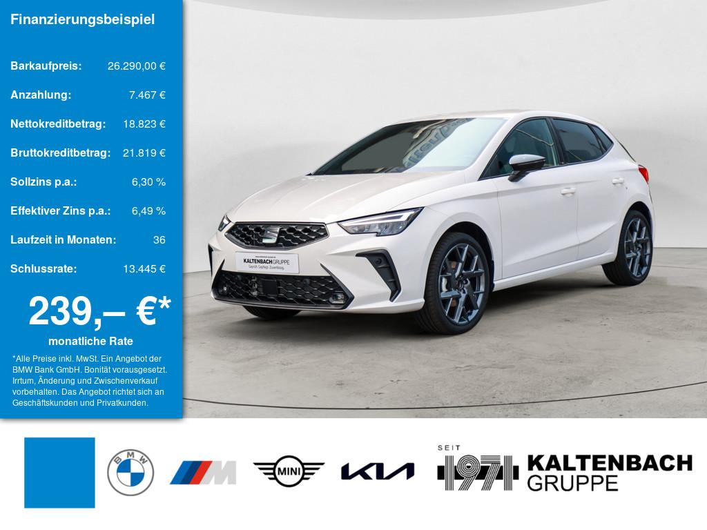 SEAT Ibiza 1.5 TSI FR in Weiß von vorne