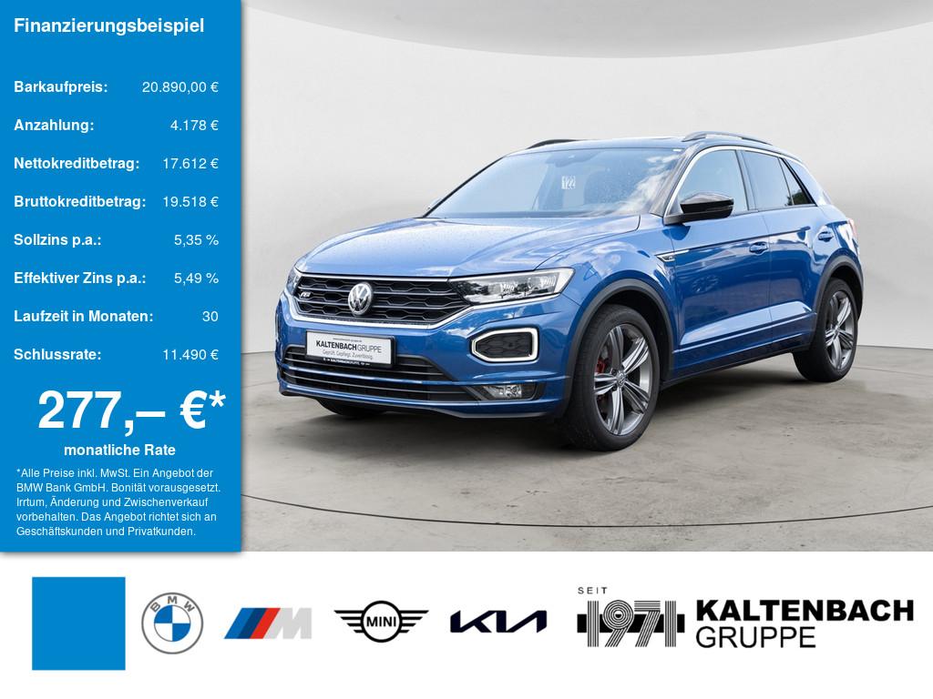 VW T-Roc 1.5 TSI Sport in Blau von vorne