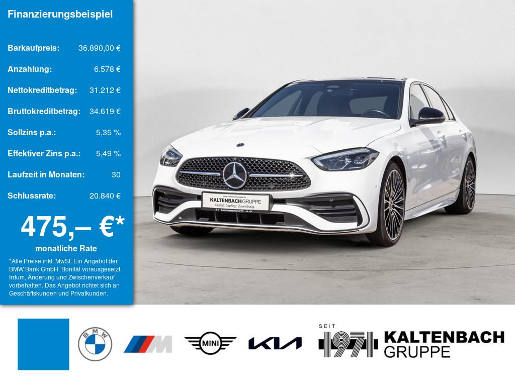 MERCEDES-BENZ C 220 d AMG Line in Weiß von vorne