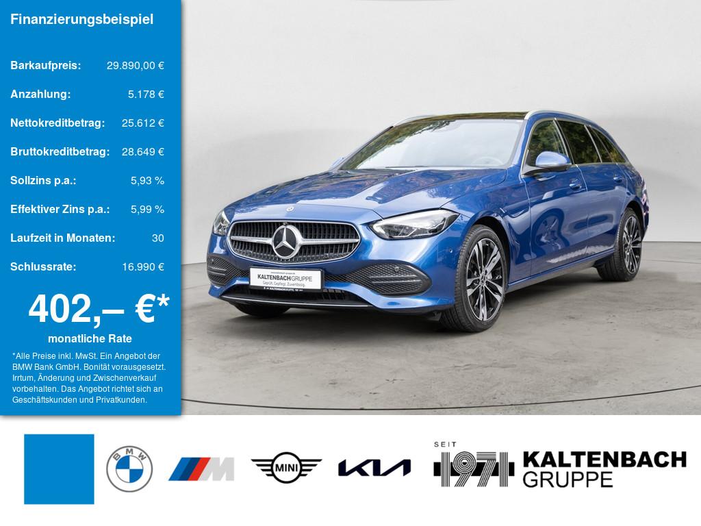 MERCEDES-BENZ C 300 e T Avantgarde in Blau von vorne