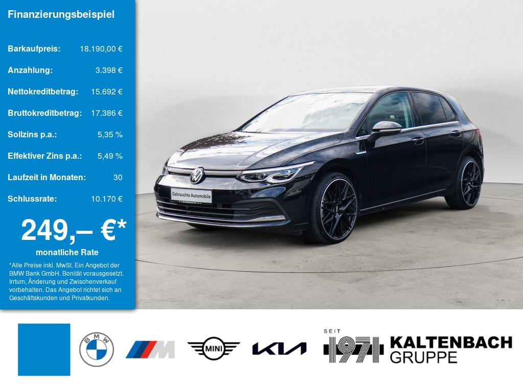 VW Golf VIII 1.5 eTSI Style in Schwarz von vorne