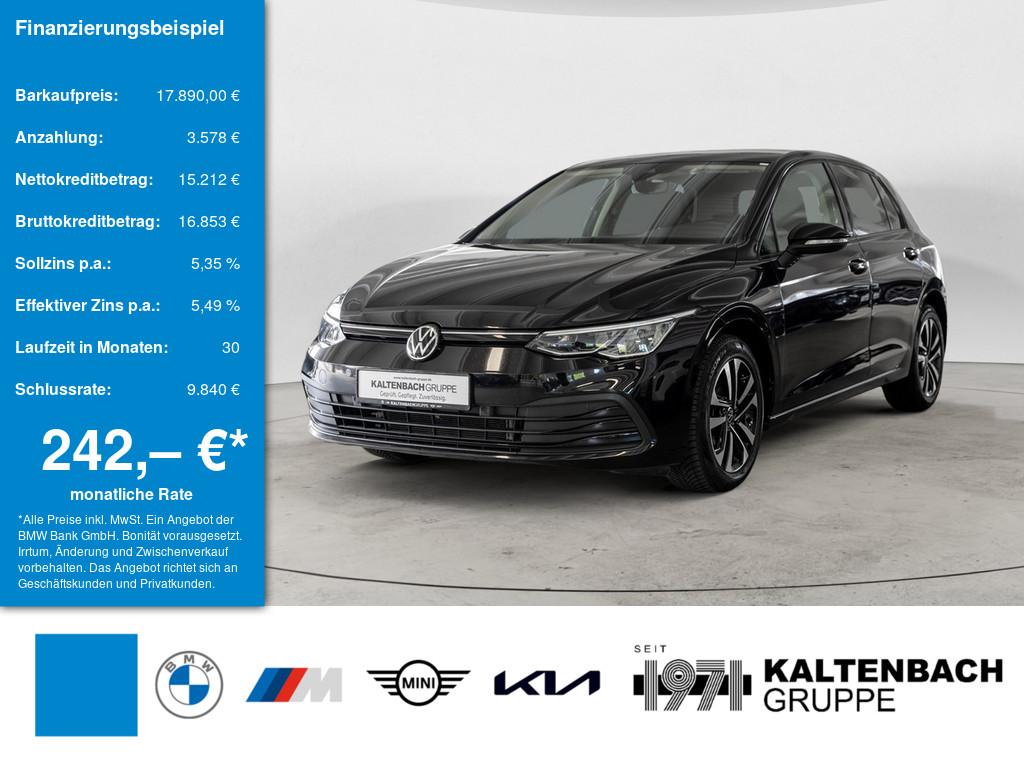 VW Golf VIII 2.0 TDI United in Schwarz von vorne