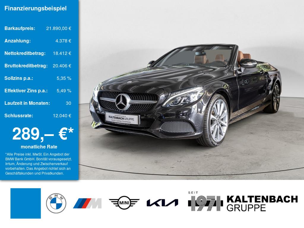 MERCEDES-BENZ C 180 Cabrio in Schwarz von vorne MERCEDES-BENZ C 180 Cabrio in Schwarz von vorne