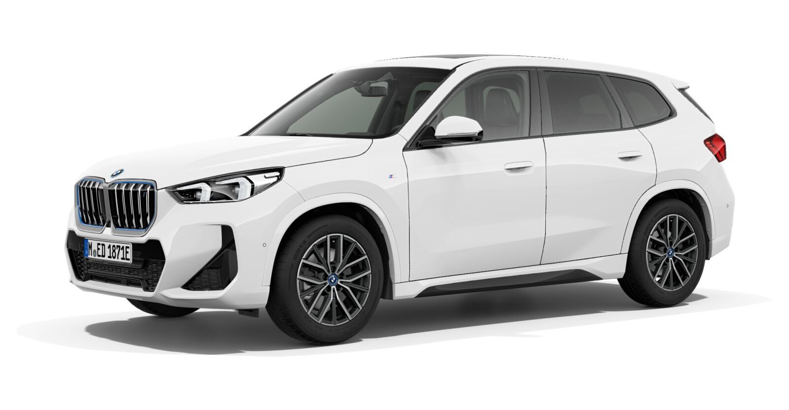 BMW iX1 xDrive30 in Weiß von vorne