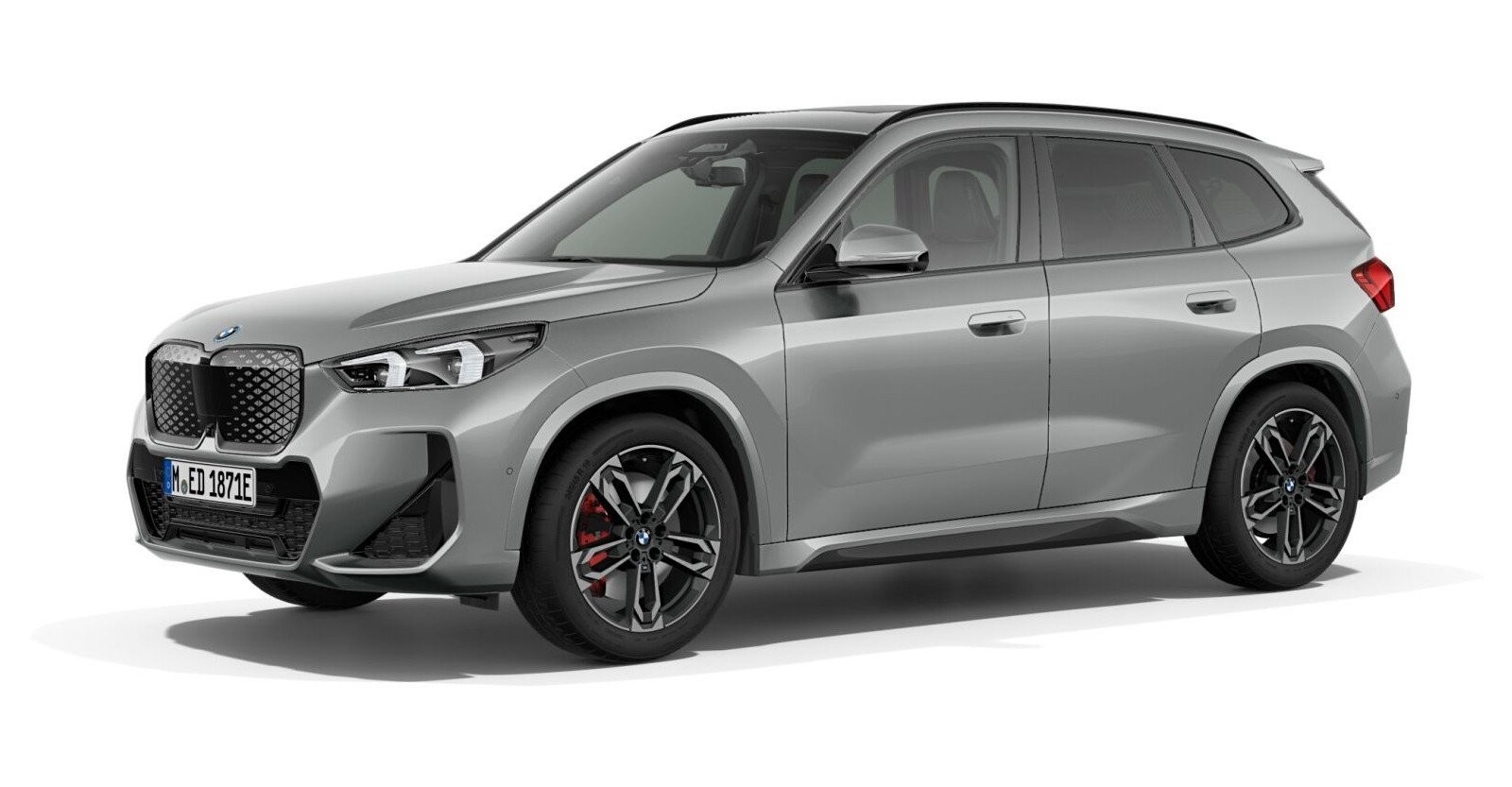 BMW iX1 xDrive30 in Grau von vorne