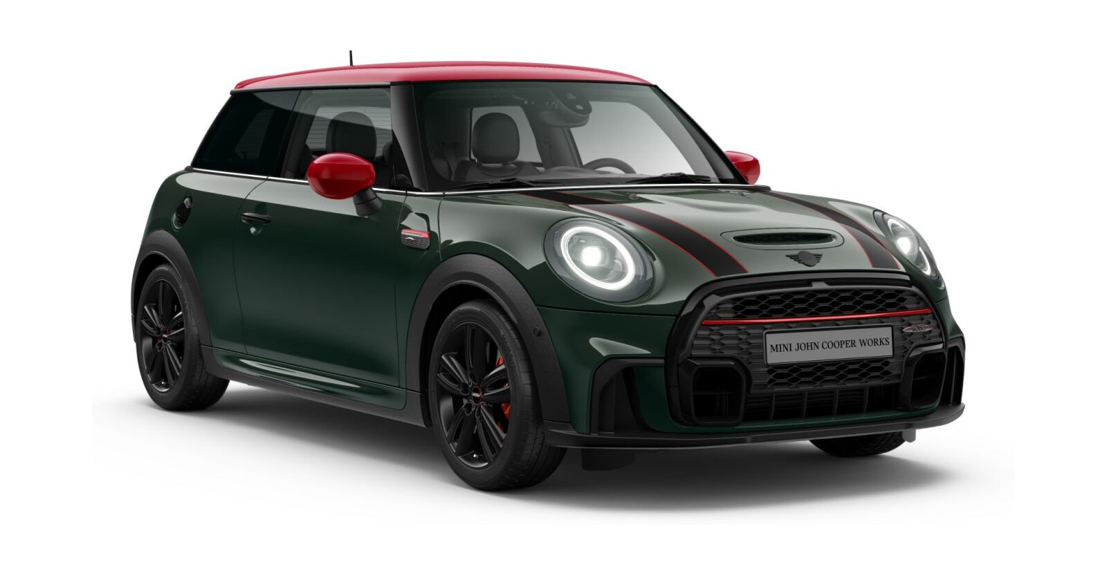 MINI John Cooper Works 3-Türer in Grün von vorne MINI John Cooper Works 3-Türer in Grün von vorne