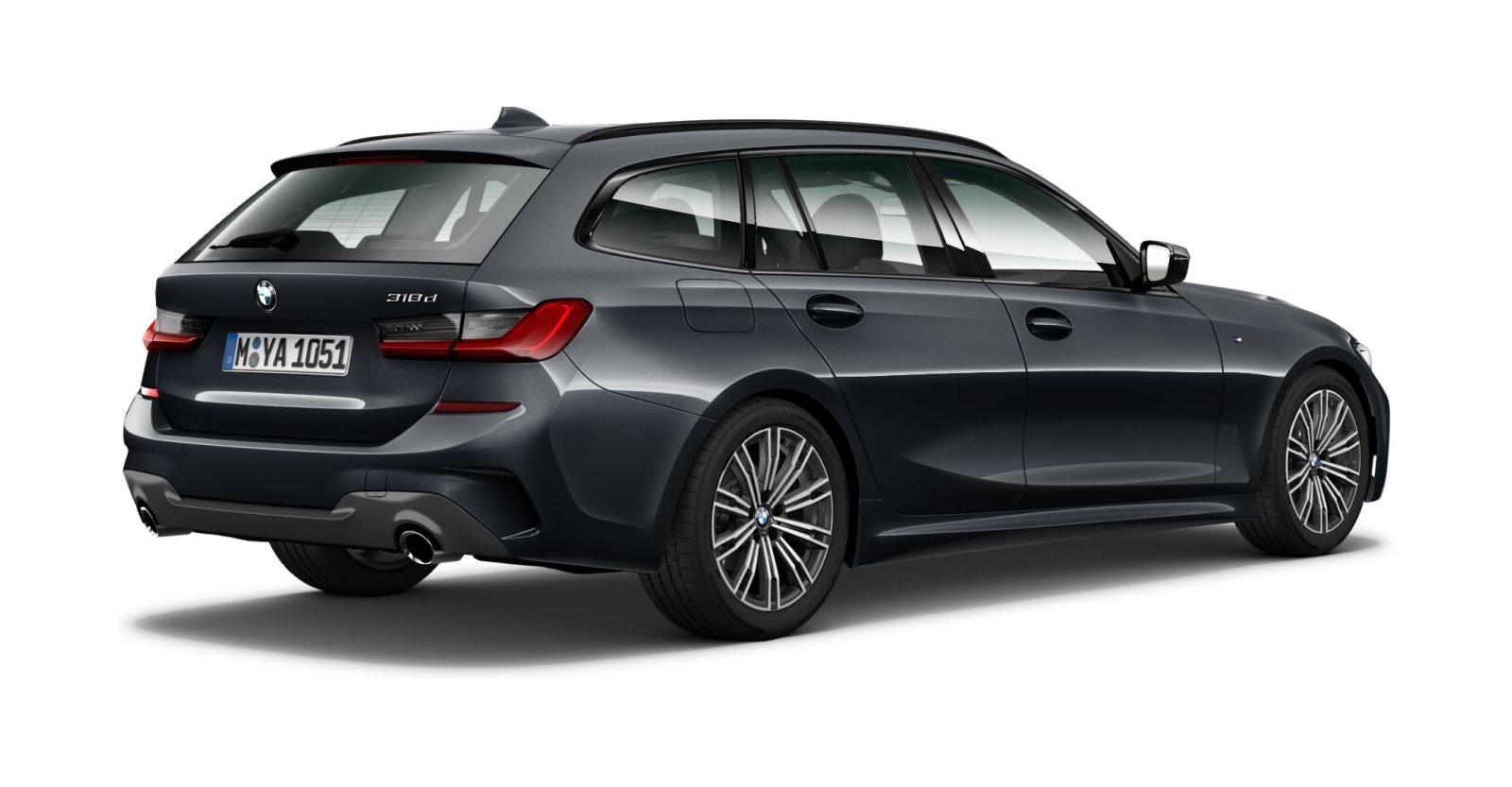 BMW BMW 3er in Grau von hinten
