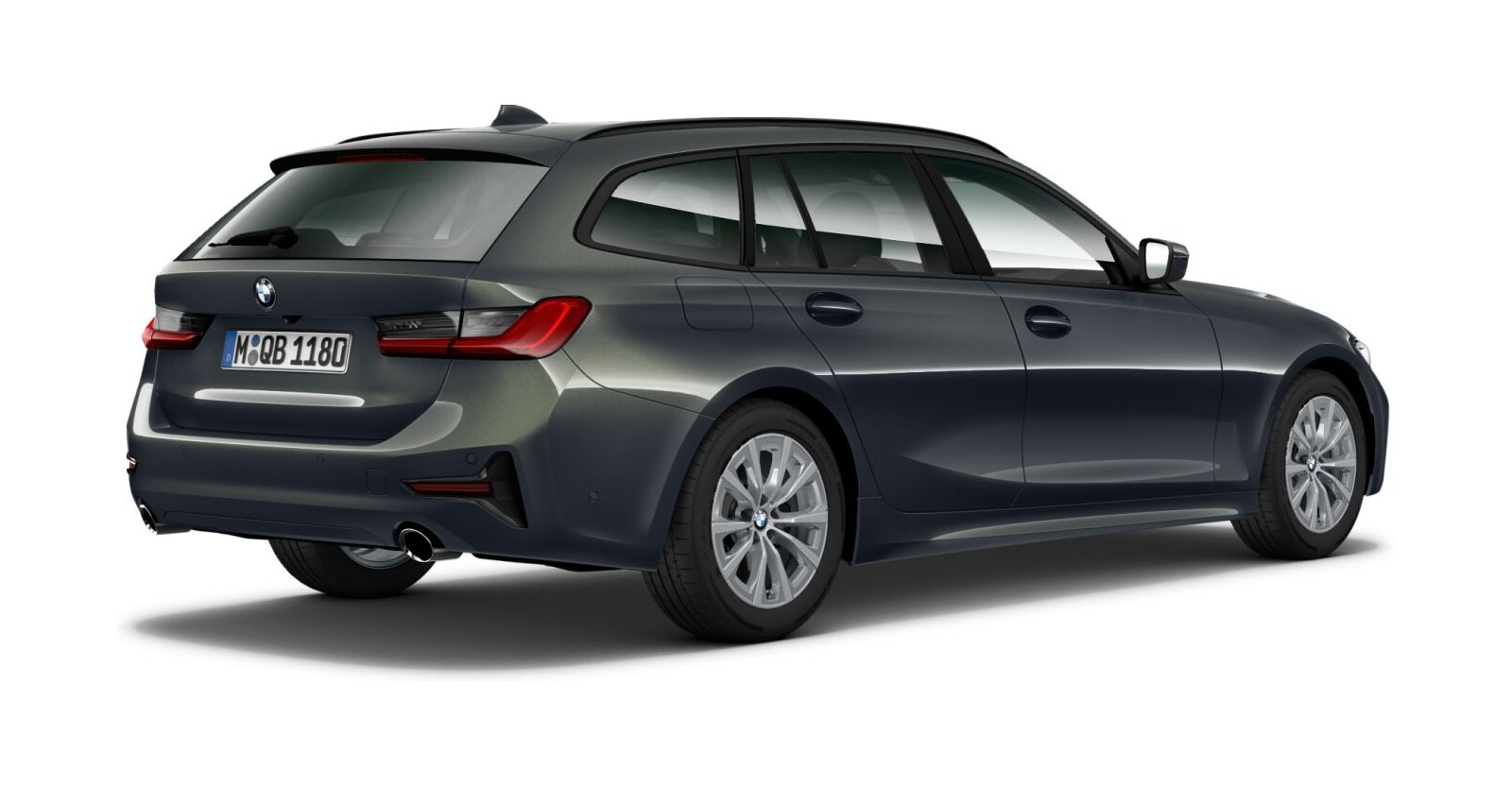 BMW BMW 3er in Grau von hinten BMW BMW 3er in Grau von hinten