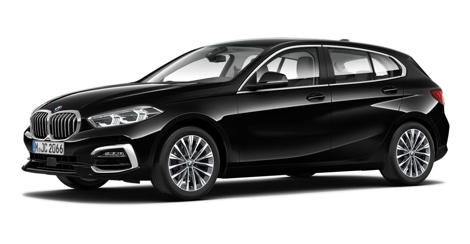 BMW BMW 1er in Schwarz von vorne BMW BMW 1er in Schwarz von vorne